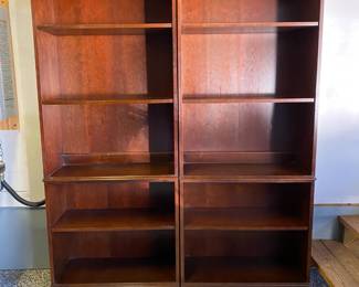 Two Hooker timeless bookshelves with open shelving Very clean 
78” tall 
30” wide 
141/2 deep 
All furniture is from a smoke free & pet free home.
