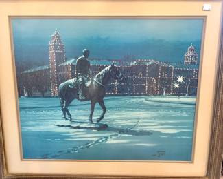 KENNETH WYATT FRAMED COWBOY PRINT