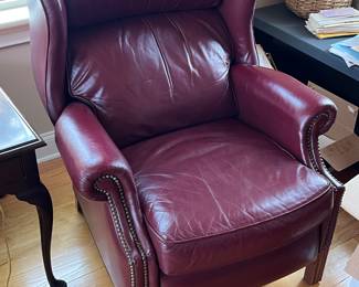 Twin Matching Leather Recline Chairs