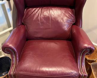 Twin Matching Leather Recline Chairs