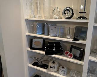 Large collection of crystal and designer sculptures
