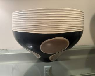 Kathy Erteman Hand-painted Pottery Vessel Signed