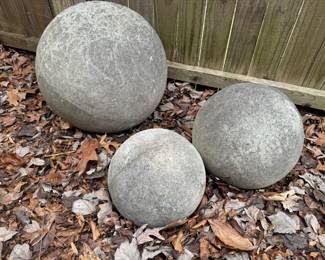 Faux Concrete Outdoor Orbs