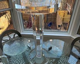Interlude Home Lucite Pedestal Table (11"D x 22"H)