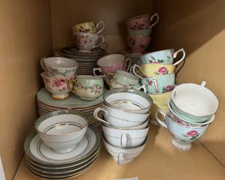 Collection of Brew To A Tea Cups, Saucers & Plates