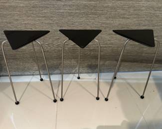 Set of Three Stacking Bubinga "Triped" Tables by David Kiernan