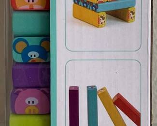 ANIMAL STACKING GAME: CARD IMAGE DRIVE INNOVATION THINKING: The stacking board games for kids ages 4-8 design the special imaged card to stimulate children’s thinking. Build the tower, trow the colorful animal dice. Did you get a lion? A Mouse or a frog? The animal dice tells you which block to remove. Place the blocks on top until the tower collapes.
