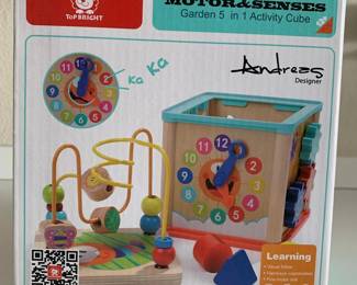 GARDEN 5 IN 1 ACTIVITY: SAFETY TO KIDS: Natural & High Quality wood, Non-toxic paint, no burr, four corners with fine polished and rounded design, safe and health to children. The removable 3D bead maze for babies can be used separately and is easily storable within the box itself, giving you a convenient option for storage and an easy and safe way to be taken along. No assembly required. Just the right height for sitting kids to reach and play.