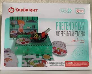 ABC SPELL & PLAY FOOD BOX: LEARNING ALPHABETS AND PRETEND PLAY: This pretends game set for boys and girls is to learn alphabets and simple words. With this basic learning toy, preschoolers will learn to spell food words while pretending cooking as a little chef. It stimulates the children’s imagination and fine motor skills