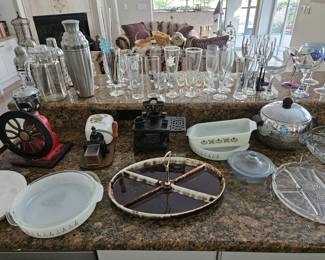 Vintage Fireking, coffee mill