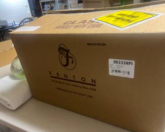 Fenton lamp box one of a kind