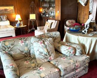 one of two matching loveseats