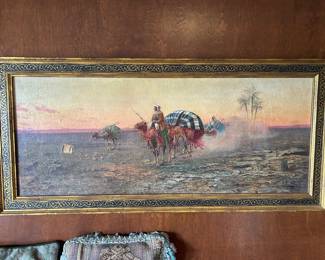 Antique oil painting on canvas