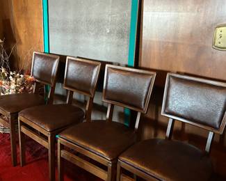 4 folding Brunswick chairs & a game table top for the Brunswick bumper pool table