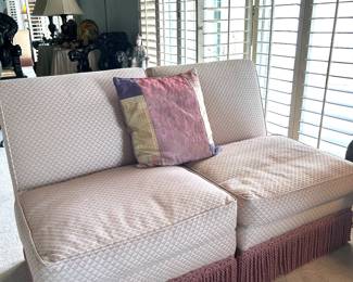 pair of armless chairs