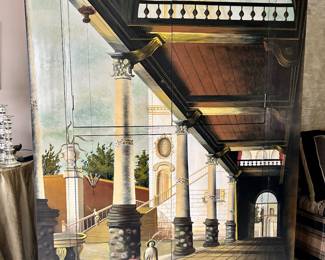 painted storage cabinet , 58” wide