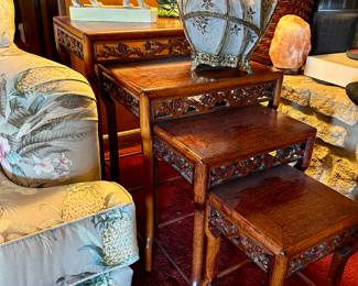 Rosewood nesting tables