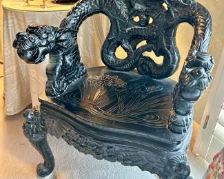 Antique hand carved chair