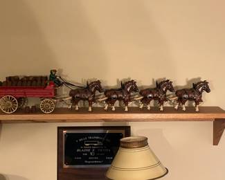 Vintage Cast Iron Clydesdale Set