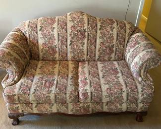 Vintage Floral Loveseat Sofa