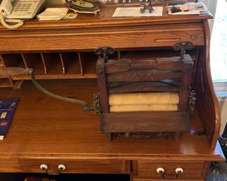 Antique Wood Clothes Wringer
