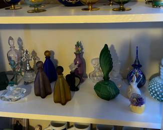Impressive Collection of Vintage Perfume Bottles and Glass