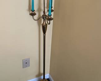 Vintage Brass Floor Candelabra