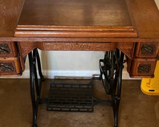Antique Singer Sewing Machine Table