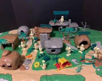 1960’s Flintstone Village Play Set.