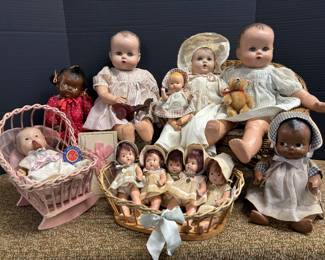 Original Dionne Quintuplets and other adorable composition babies. 