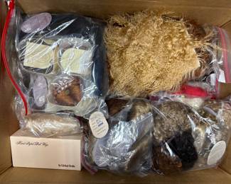 Wigs and Mohair for wig making. 