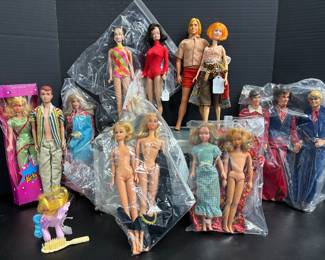 Vintage Barbies and friends. 