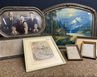 Antique Prints and Frames.