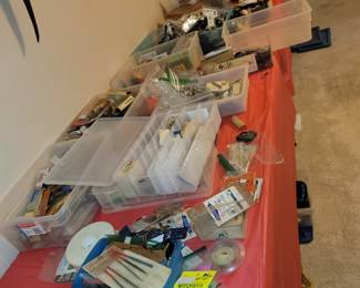 Tons of vtg lures, spoons, reels etc
