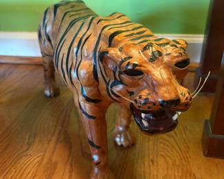 Vintage leather tiger