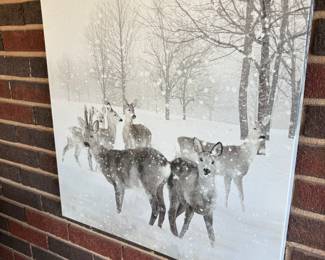 Deer in the Snow print