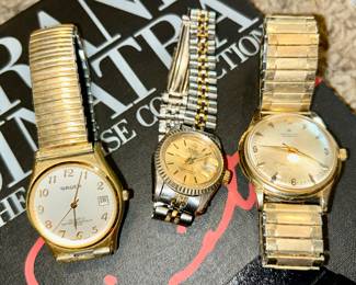 14k gold Hamilton watch, 1966 presentation