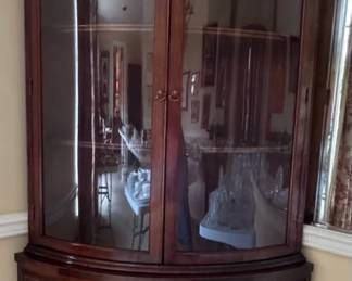 Corner china cabinet.  Perfect for formal dining room.