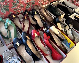 Ferragamo (Designer!) shoes; up to 8 pairs available.