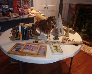 Indian and Cowboy Items, Covered Wagon Lamp