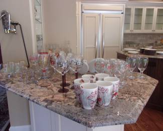 Christmas Cups, Stemware, Wine Opener
