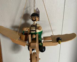Vintage wooden flying machine