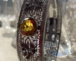 Art Deco topaz bracelet