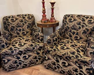 Baker matching wingback chairs