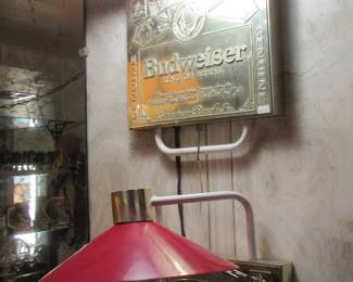 Budweiser lamps - great for a man cave and or bar