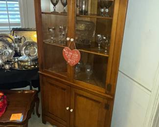 Corner china cabinet - believed to be Nichols & Stone