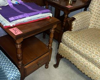 Pair of vintage maple bedside tables