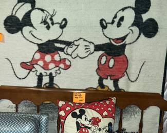 Mickey & Minnie blanket and a pillow!