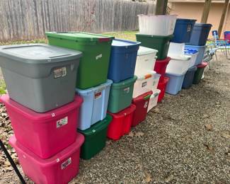 LOTS OF STORAGE TUBS