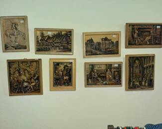 LARGE COLLECTION OF VINTAGE "IVOREX" PLAQUES BY ARTHUR OSBORNE - made in England
